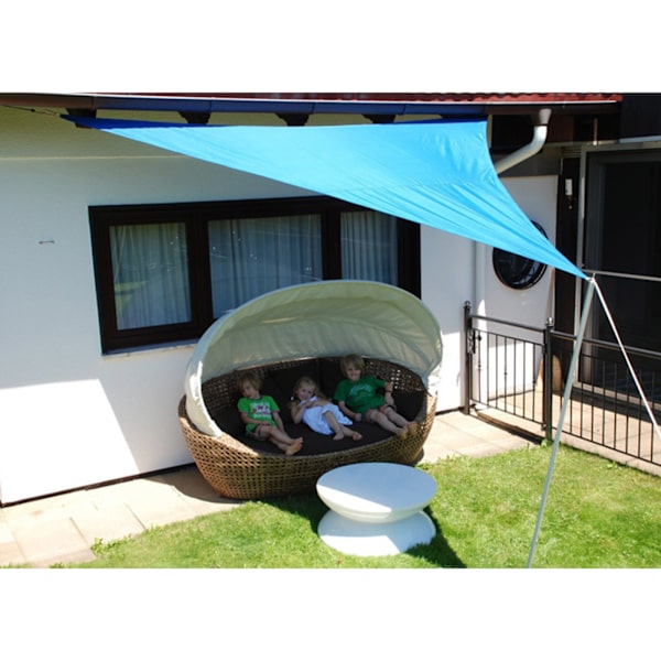 Triangulär solsegel 3*3*3 meter (off-white) med tre rep
