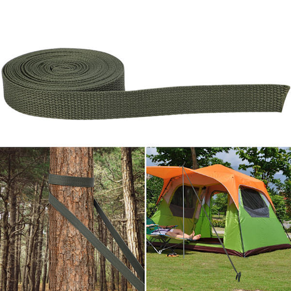 (1 rulle/militærgrøn specifikation: 2,5 cm * 20 m pakkestørrelse: 32 * 27 * 3 cm) Multifunktionel nylonflettet tape