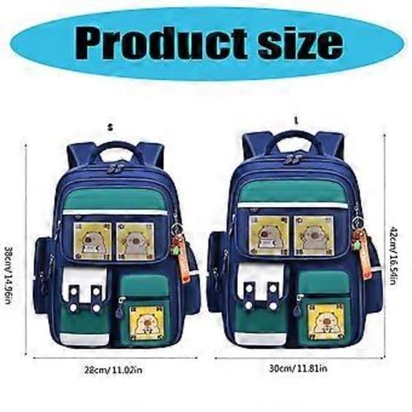 Breathable Capybara Backpack for Kids - Lightweight School Bag Small Purple