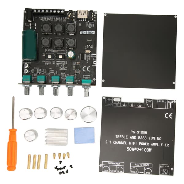 2.1-kanals Bluetooth 5.1 Digital Effektforsterkermodul med Subwoofer DC12‑24V Stereolyd