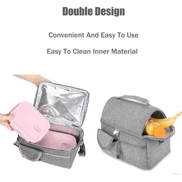 Large Picnic Cooler Bag with Adjustable Shoulder Straps