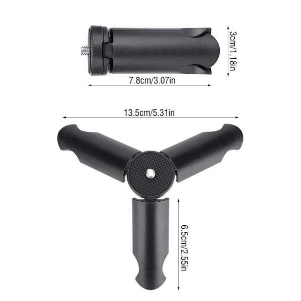 PULUZ Mini Foldbar Smartphone Holder - Stabilt Tripod Stativ til Telefoner