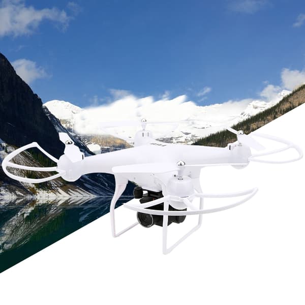 F68 Drone RC Quadcopter One Key Return 2000mAh Lang Batterilevetid Standardversion Hvid