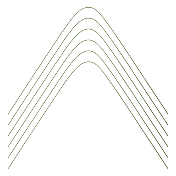 Diameter 3,2 mm, længde 1,2 m, drivhusbøjle, rustfri væksttunnel klatrestruktur, bøjelig (pakket i karton, bøjet og pakket) 45,7 * 20 * 1,5 cm
