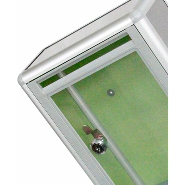 Liten klar väggmonterad postlåda med lås akryl aluminium väggmonterad postlåda