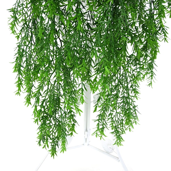 5-grenet Lucky Grass veggdekor - Kunstig plantedekorasjon for hjem og bryllup, 1 pakke med grønne kunstige blomster