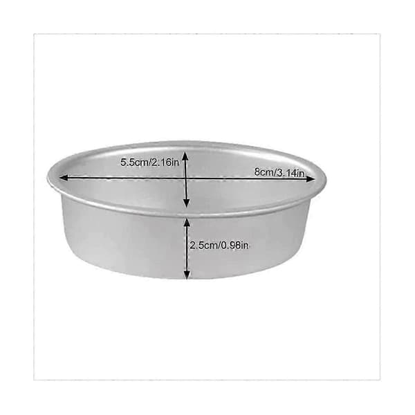 10 st Mini Oval Äggformad Aluminiumlegering Metall Ostpanna Kakform Brödform Tartlettform Puddingform Silver