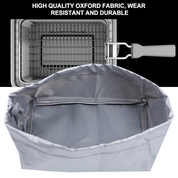 20x15x8cm 420D Oxford tøyfrityrkoker Støvdeksel Stekemaskin Ytre beskyttelsesdeksel for hjemmebruk Sølv