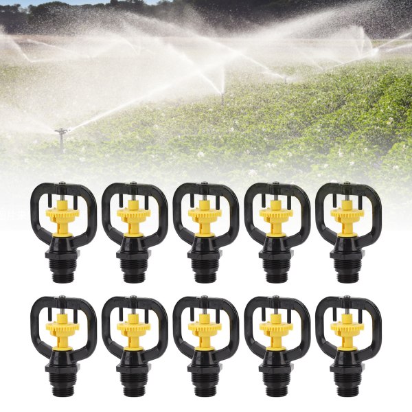 10 stk. Refraksjonsmikrodyse Butterfly Roterende Sprinkler Hagevanning Roterende Dusjdyse G1/2 G3/4 Hanngjenger