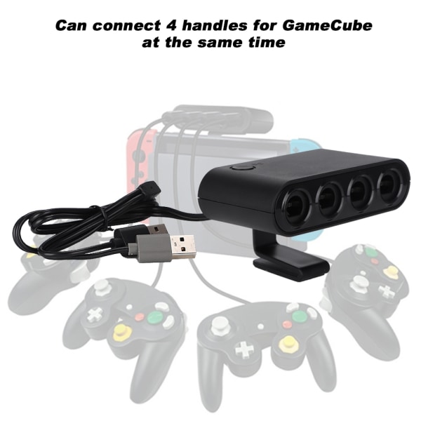 Tre-i-ett håndtak for NGC til Switch Adapter Konverter for NGC Wii U / PC / Switch