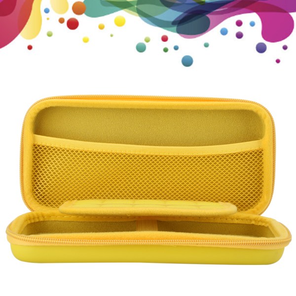Bærbar oppbevaringsveske Mini Carry EVA Beskyttende etui for Nintendo Switch Lite spillkonsoll Gul