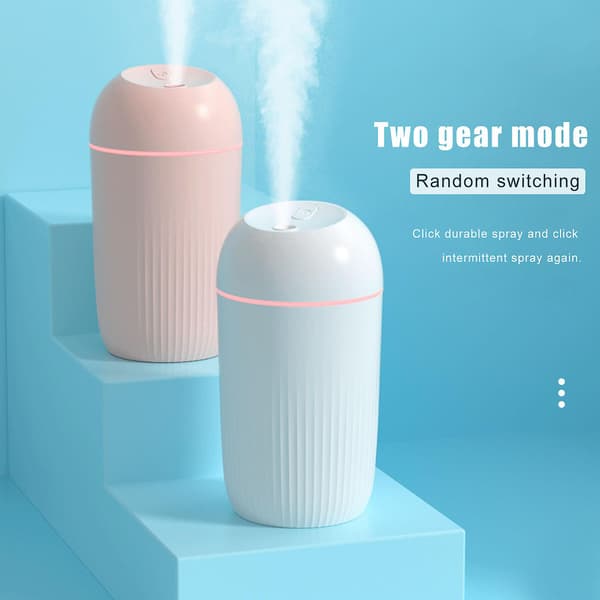 420ML USB luftfukter Nanos Cool Mist Makers for hjemmekontor og biler Pink