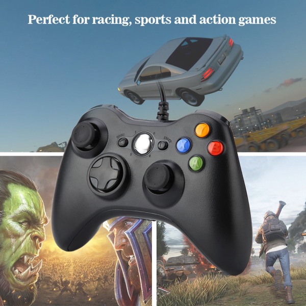 Langallinen USB portti Peliohjaimen peliohjain Joypad Joystick -pelikahva Xbox 360:lle
