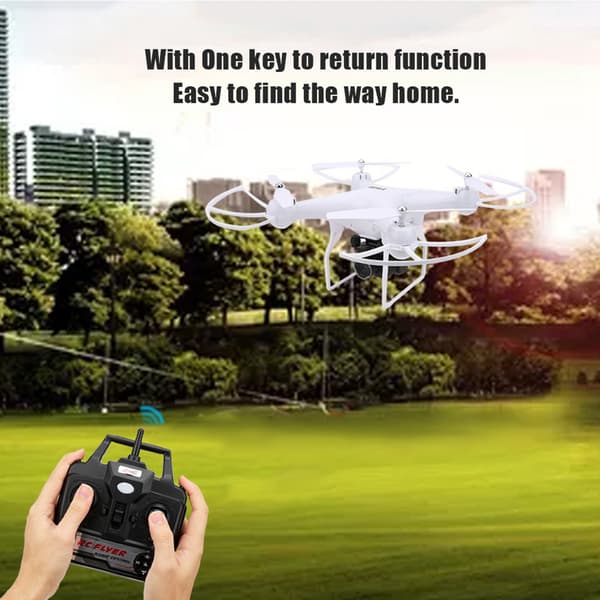 F68 Drone RC Quadcopter One Key Return 2000mAh Lang Batterilevetid Standardversion Hvid