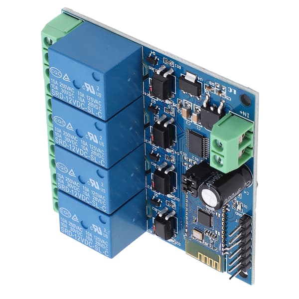 12V 4-kanals Bluetooth Relé Smart Modul Fjernkontroll for Android App