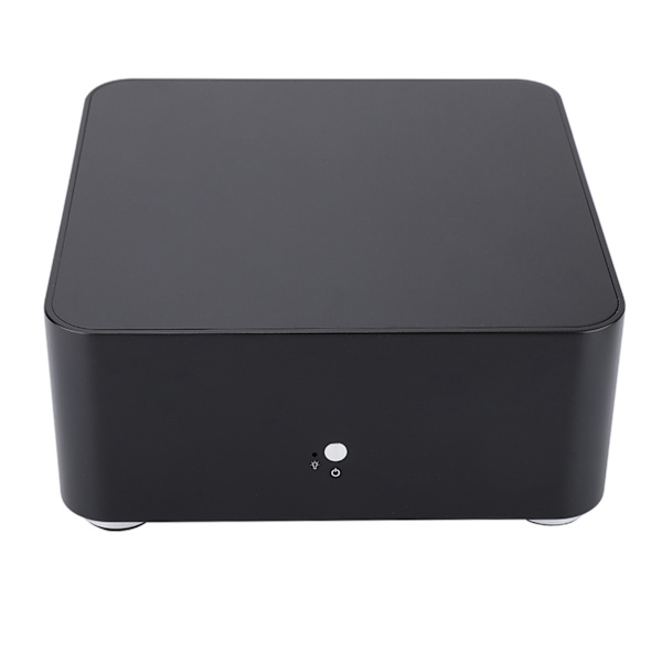 Mini ITX Computer Case Aluminiumlegering HTPC Kabinet Sort L80 med USB 2.0
