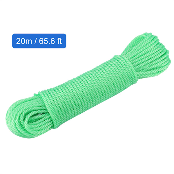 20m Nylon Replina, Snöre, Tvättlina, Trädgård, Camping, Utomhus (Grön)