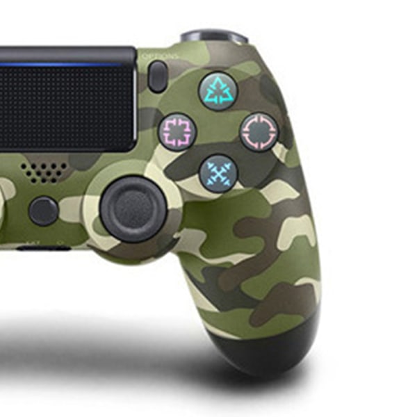Trådløs Gamepad Joystick Fint Håndværk Følsom Hurtig Trådløs Spil Controller til PS4 Spilkonsol OD Grøn Camouflage