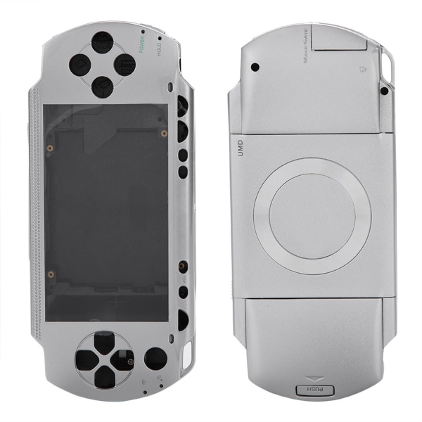 Etui-dekselutskifting Full Shell Housing Set med knappesett for PSP 1000 (Sølv)