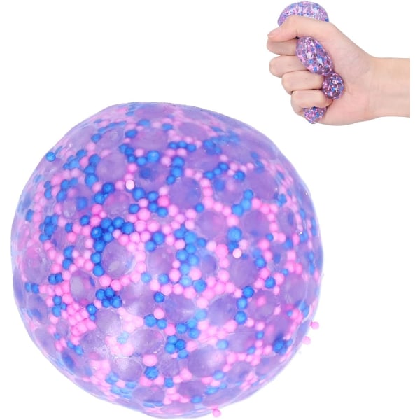 Stressbollar,Squishy Ball (lila), Squeeze Toy, fidget toys stressboll, Squeeze Stress Ball Ångestlindring Dekompressionsbollleksak för äldre barn