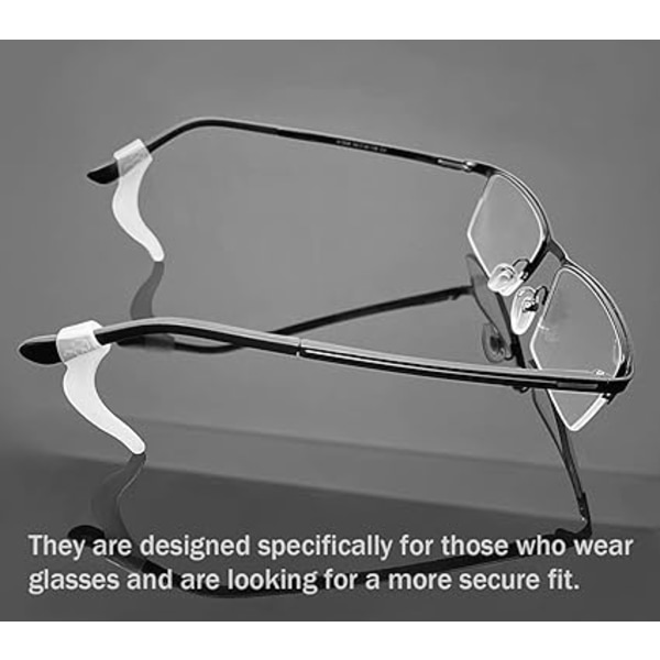 Bløde silikone Ørekroge til briller, 10 par skridsikre briller Øregreb til briller, solbriller, læsebriller