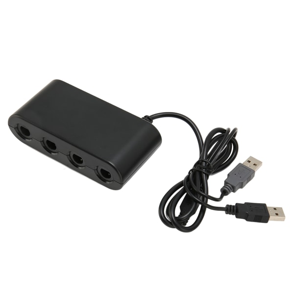 GC-kontrolleradapter 4 porter 3 i 1 spillkontrolladapter med Turobo-funksjon for bryter for Wii U PC