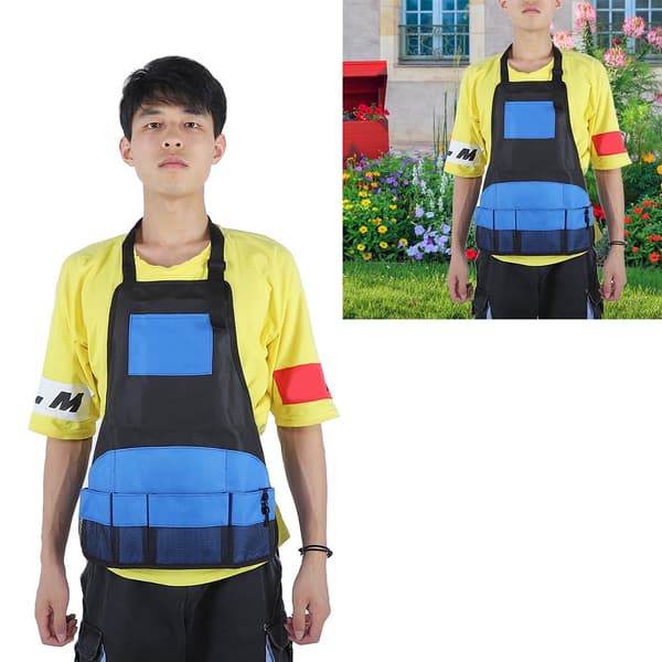 Multifunksjonelt Justerbart Hageforkle i Polyester med Lommer Verktøy Forkle Organizer
