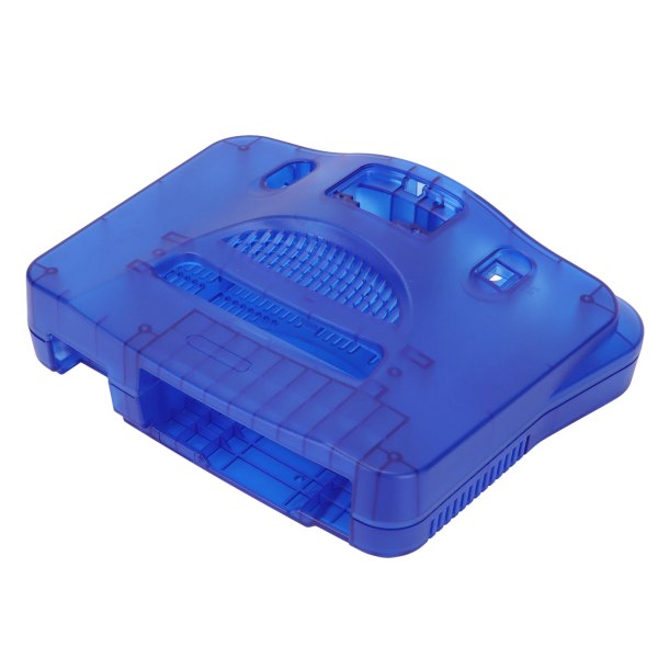 Retro videospilkonsol etui Gennemsigtig blå erstatningsbeskyttelsesskal til N64 Retro videospilskonsol