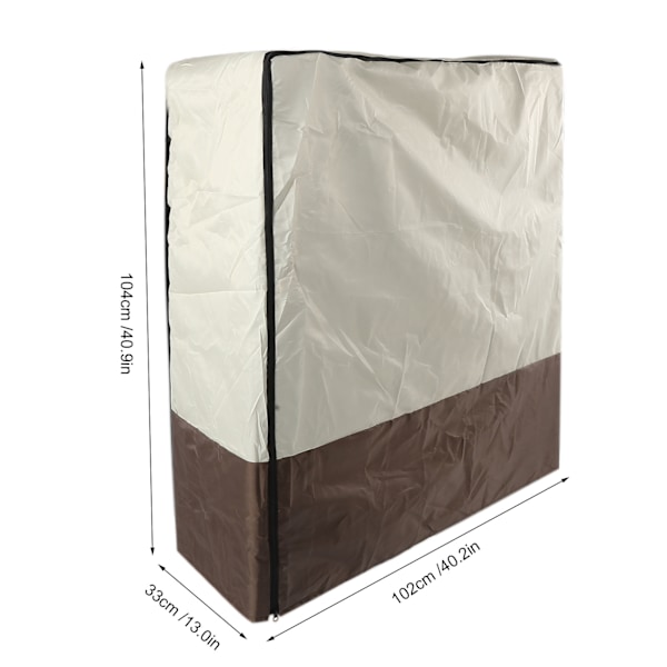 Vattentätt Dammtätt Vikbart Sängskydd för Inomhus-/Utomhus Rullsängar (102x33x104cm)