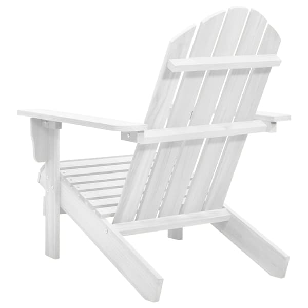 【bt02】vidaXL Puutarhatuoli valkoinen puu White Vit