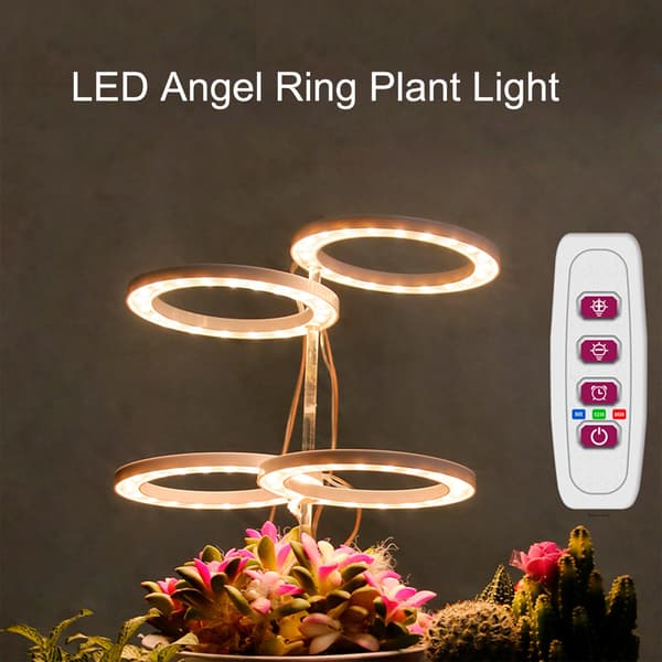 LED Vækstlys 3 Hoved USB Lampe med 5 Dæmpbare Tilstande og Timer til Potteplanter og Grøntsager