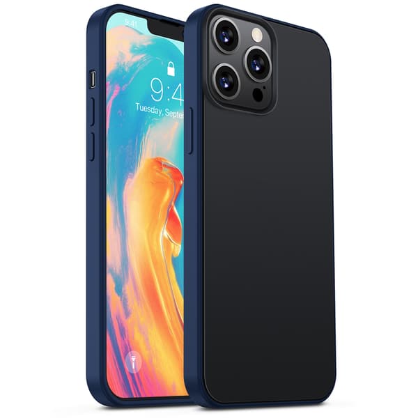 6,7 tum 2,0 mm matt blå kant skyddsfodral för iPhone 13 Pro Max