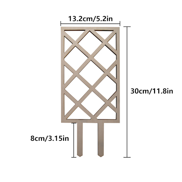 (3-pack) Växtstöd Klätterblomställning Trädgårdsstöd Utomhus Krukväxt Klätterblomställning - Kvadrat (Produktstorlek: 30*13.2cm)