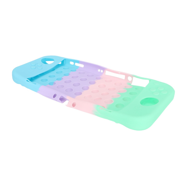 För Switch OLED Case Reptålig Spelkonsol Silikon Cover Blå Lila Rosa Grön