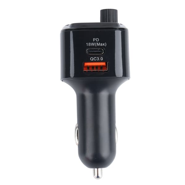 Bluetooth 5.0 FM-sender MP3-afspiller Dobbelt USB-biloplader