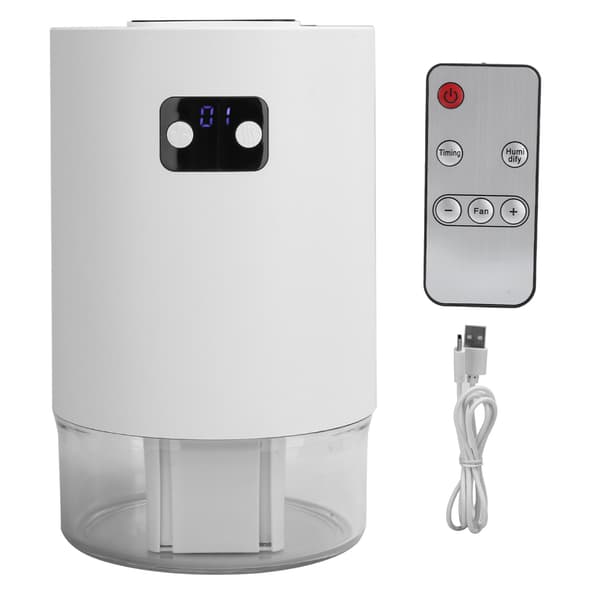 Bærbar Desktop Luftkøler Ventilator Luftfugter med Digital Skærm og Timerfunktion