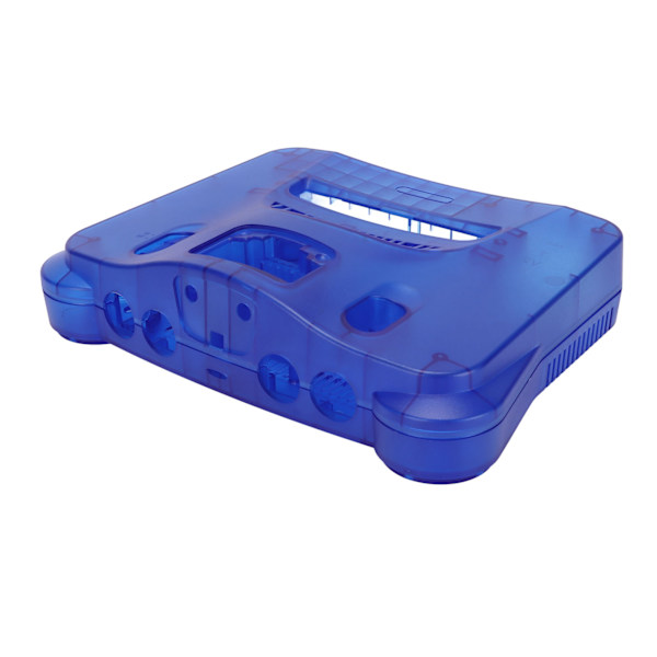 Retro Spillkonsollhus Gjennomsiktig Blå Erstatning Beskyttende Skall for N64 Retro Spillkonsoll