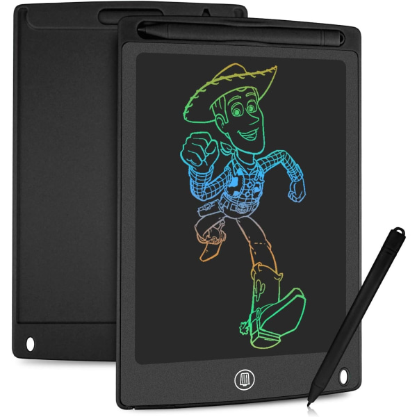 (Sort) 1 styks LCD-farve-skrivebræt, 8,5" grafisk tegnebræt med tastetryk Doodling tegnebræt Legetøj til børn Gave til dreng og pige