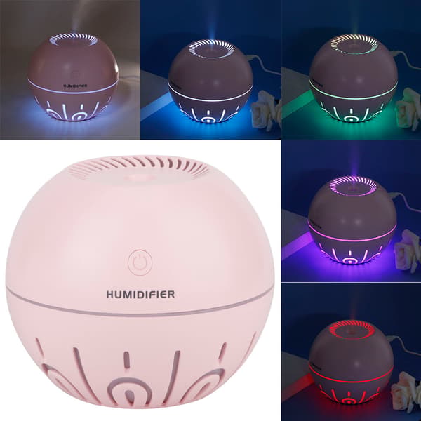 Mini Ball LED Natlys USB Luftfugter Pink