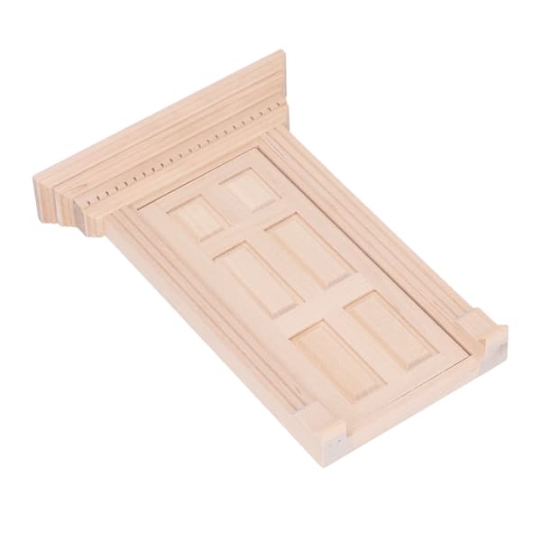 1:12 Dukkehus Miniature Dørpanel 6 Gitre Umalet Møbel Dukkehus Tilbehør