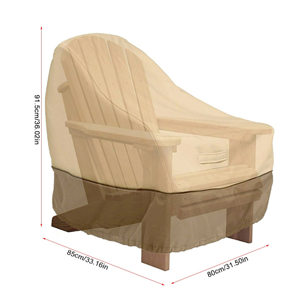 Vand- og støvtæt møbelovertræk til stol, sofa, have, terrasse 85 x 80 x 91,5 cm