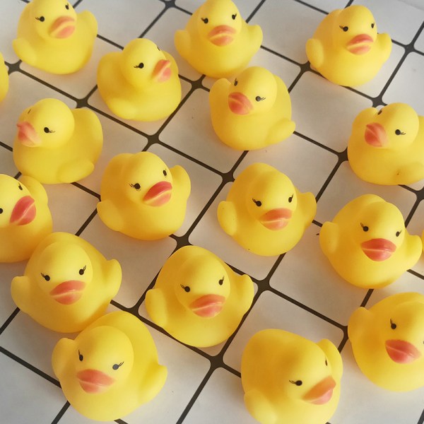 50 st Rubber Ducky badleksaker för barn nypa det lilla skriket