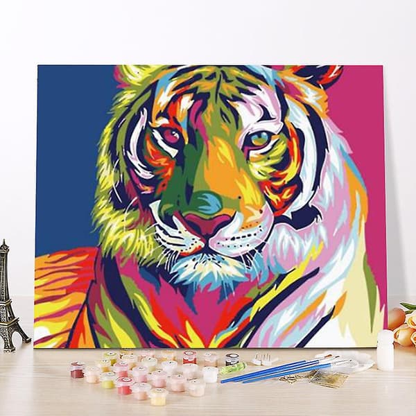 DIY Måla Efter Nummer Djur 50x40cm Bilder Oljemålning Efter Nummer Set Färgläggning Efter Nummer 18