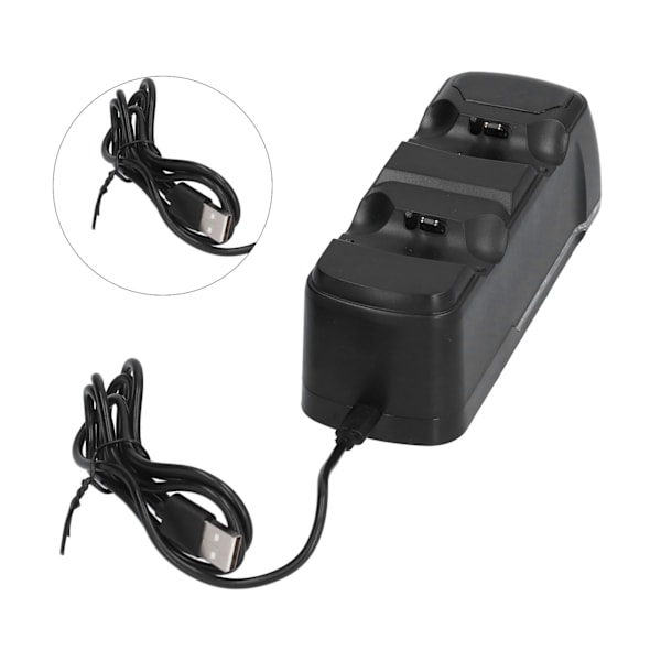 Controller Opladningsstand Base Dockningsstation USB Dobbelt Controller Oplader til PS4 Sort