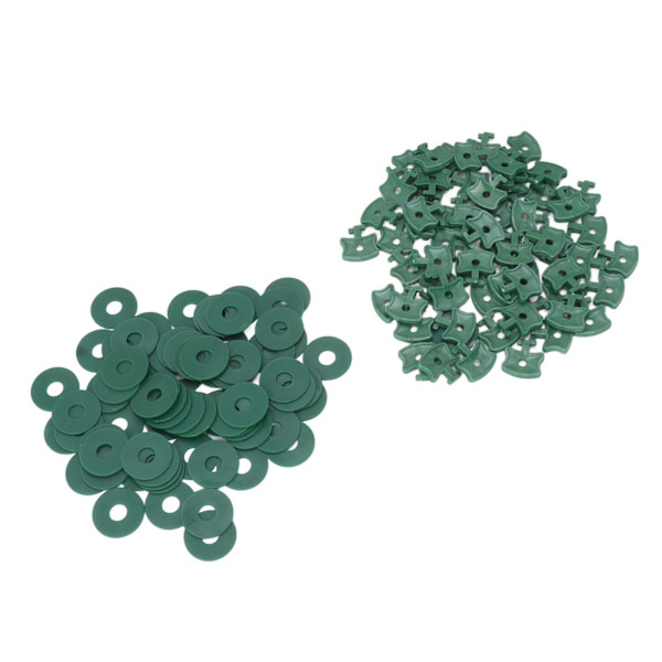 100 stk. Drivhus Twist Clips Plastik Skyggefastgørelsesclips med Skiver til Drivhusisolering Boble Net Wrap