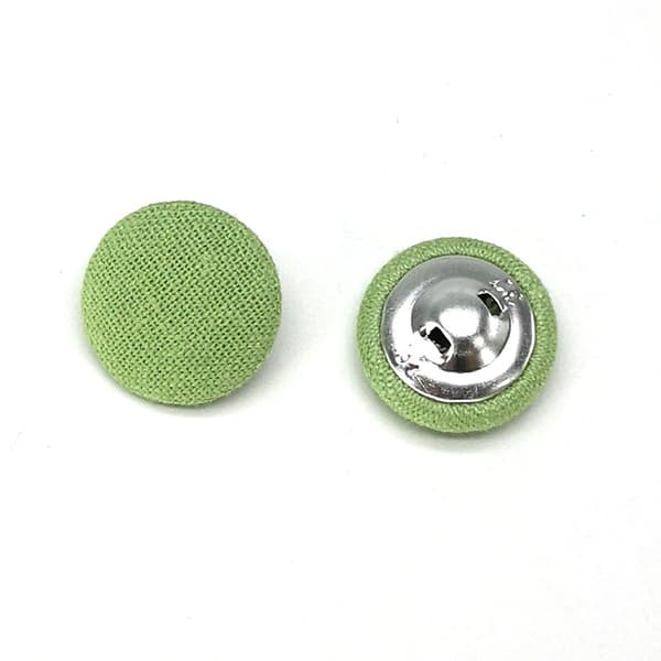 60 fabric-covered round buttons, 20 mm, with metal shank