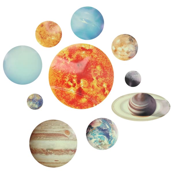 Sol System Selvlysende Veggdekorasjon Barnerom Soveromsdekor