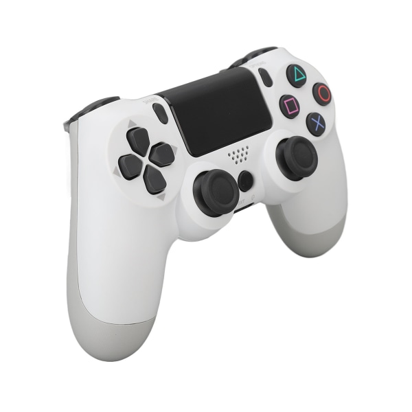Trådløs Spilkonsol Multifunktionel Dobbelt Vibration Bluetooth Gamepad til PS4 Spilkonsoller Hvid