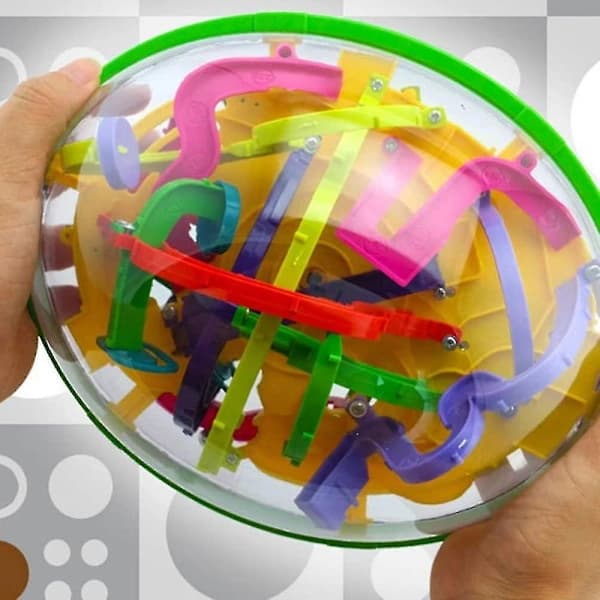 3D Labyrinth Ball Puzzle - Labyrinth Ball Puzzle, 100 Obstacles, Spatial Training, Magic Intellect