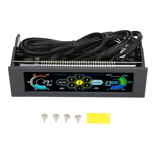 PC-blæser temperaturregulator med PVC-linsepaneldisplay 5 sæt computer temperaturmonitor